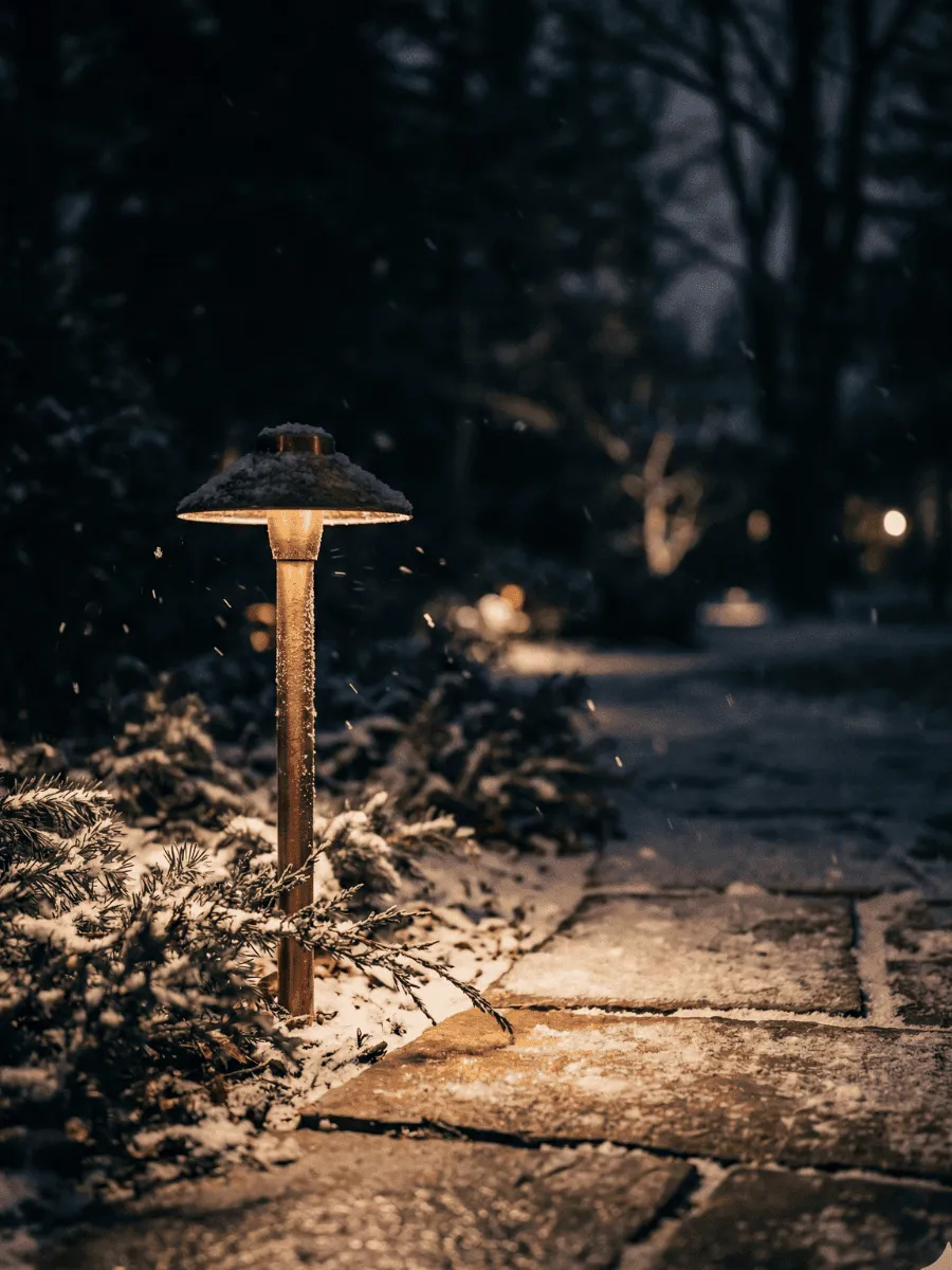 Solid brass landscape lighting fixtures